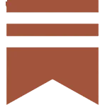 Brown bookmark ribbon icon